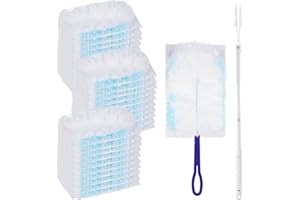 AUAURAINTT 30 Piezas Recambios Plumero Atrapapolvo, Recambio de Plumero Esponjoso, Plumero de Plumas para Limpieza sin Pelusa de Microfibra, Plumero Esponjoso para Limpieza de Polvo en el Hogar y la Oficina