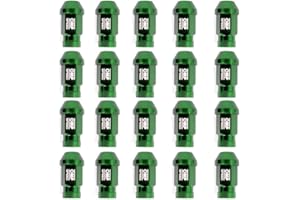 OMP Speed Juego de 20 Tuercas de Aluminio M12X1.5 Llave de 19 Largo 40mm Color Verde de Aluminio 7075