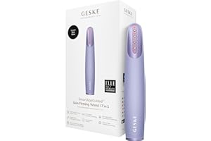 GESKE Skin Firming Wand | 7 in 1 | Anti-età | Lifting a microcorrente | Strumento di skincare | Rimozione rughe per una pelle soda e giovane | Rassodante viso | Red LED Light Technology