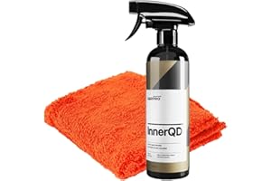 Fiwiko® Set + InnerQD – Il detergente rapido per interni con formula anti-polvere e aggiornamento senza aloni, dimensioni 500 ml CarPro + Microfibre Drying 40 x 40 cm 600 GSM
