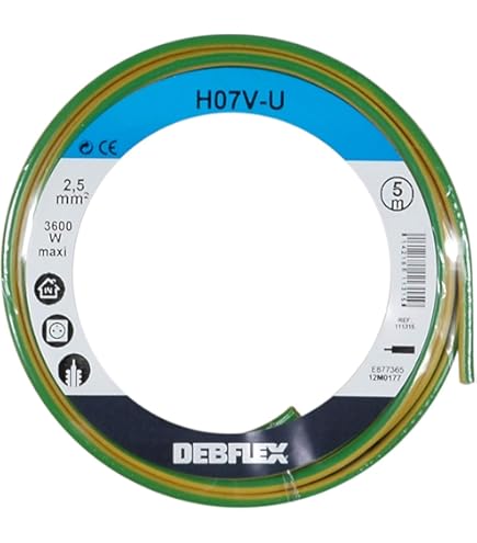 Câble De Câblage Flexible En PVC 1,5 Mm² - H07V-K 1,5 Mm² - Couleur : Noir - Plusieurs Longueurs Disponibles Par Incréments De 5 M - Longueur : 10 M