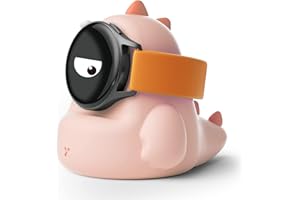 ELETIUO Ladegerät-Ständer, kompatibel mit HUAWEI Watch 3/3 Pro/GT2 Pro/GT3/GT3 Pro/D, Dinosaurier-iWatch-Ladestation, unterstützt Nachttisch-Modus, Rosa