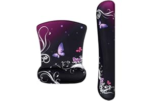 ‎AOKSUNOVA AOKSUNOVA Mauspad mit Handauflage Ergonomische Handgelenkauflage Set für Tastatur Handgelenkstütze