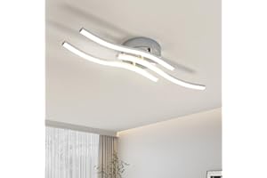 Dorlink Lampara LED Techo, Lampara Techo Salon, Lampara Techo Dormitorio, 18W 1620LM, 4000K Luz neutra, Plafon LED Techo de Ondas, Adecuado para cocina, comedor, pasillo Ø52CM