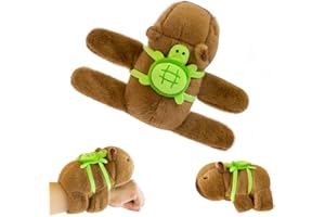 XPJBKC Capibara Pulseras Slap a Presión y Enrollables para Niños, Pulsera de Bofetadas de Animales de Peluche de Capibara, para Niños y Niñas en Navidad, Fiestas de Cumpleaños, Fiestas de Disfraces