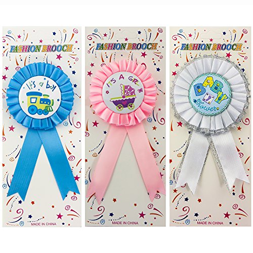 Brosche Baby Shower Schwangerschaft Party werdende Mutti Mama Girl Boy - 3