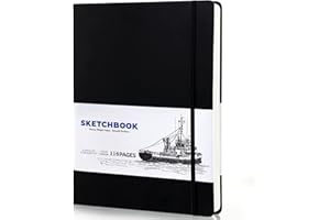 WSICSE Skizzenbuch A4, Zeichenblock 200g/m² Skizzenpapier zum Zeichnen Zeichenpapier Skizzenblock für Künstler Studenten Malbegeisterte (58Blatt/116Seiten)