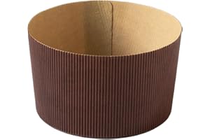 Decora, 0320162 5 Forme per Panettone da 500 g, Dim. Ø 13 x h 9,5 cm, in Carta Rigida di pura Cellulosa, Resiste a Temperature di 200 °, Ideale per Realizzare un Panettone in Casa, Made in Italy