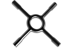 CHEFZOCO Soporte para hornillo de gas, Reductor de llama, Adaptador de cocina de gas, Reductor cocina de gas, Base para hornillo de gas, Rejilla reductora para quemadores, Cerámica, 13 cm, Negro