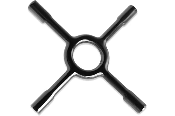 CHEFZOCO Soporte para hornillo de gas, Reductor de llama, Adaptador de cocina de gas, Reductor cocina de gas, Base para hornillo de gas, Rejilla reductora para quemadores, Cerámica, 13 cm, Negro