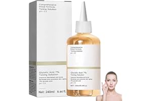 SONGQEE Glycolic Acid 7% Toning Solution, Hydrating Toner for Face,Glycolic Acid Skin Toner Smoothing Face Toner Facial Exfoliation for Blemishes and Acne Facial Moisturizer-Repair Damage Skin (240ml)