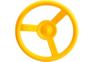 Haconba Playground Steering Wheel Accessories Plastic Swingset Steering Wheel Pirate Ship Steering Wheel Playset for Outdoor Backyard Treehouse Playground Jungle Gym (Yellow)