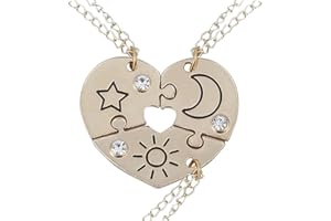 JYNXOR 3 Stück BFF Halskette für 3, Freundschaftskette Beste Freunde, Kette Mädchen, Herz durchgebrochen Sticking Magnetischer Bester Freund Halsanhänger für Frauen Freundschaft Schmuck Geschenk