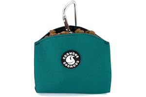 COOWONE Dog Treat Pouch Magnetic Closure Small Dog Training Treat Pouch Pocket Sized Small Dog Treat Pouch with Clip (Dark Green)