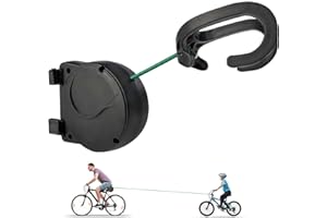 EWENYS Cuerda Remolcar Bicicleta Niños 2,5 m, Retráctil, para Padres y Niños, para Bicicleta de Montaña, Ciclismo, Correa Elástica, Accesorio para Bicicleta