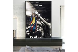 JYSHC Cuadro En Lienzo Fútbol Lionel Messi Cartel Retro Imagen En Lienzo Habitación Imagen En La Pared Decoración del Hogar Kv90Tm 40X60Cm Sin Marco