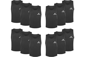 FIBOGOUP Football Bibs [12 Pack], Quick-Dry Multi Sports bibs,Durable Training bibs FOR Kids to Aldut,Universal size, suitable for various scenarios