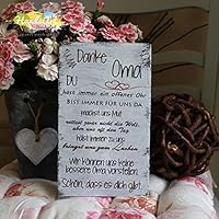 Shabby Style Holzschild - Danke Oma (WIR)