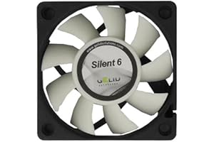 GELID Solutions Ventilateur Silent 6 - 3 broches 60mm pour boîtiers standard | Fonctionnement silencieux | Pales de ventilateur optimisées | Débit d'air élevé et pression statique élevée.