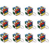 Mini Rubik's Cube Keychain Set, Colorful Puzzle Toy, Intelligence Cube Mini Keychain 12 Pieces