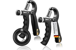 STRABOZZ Handtrainer Fingertrainer, Griffkraft Trainer Set, Verstellbarer Unterarmtrainer, Finger Trainer, Unterarm Trainingsgerät, Grip Trainer, Fitness Hand Training, Krafttraining