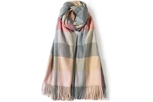 Villand Damen Wollschal - Winter Warm Karierte Schals für Damen, Große Weiche Dicke Tücher Und Wraps Mit Geschenkbox