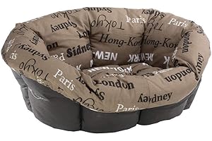 Ferplast Cuscino per Cuccia Cane SOFA' 8, in Cotone, Materassino Cuscino Imbottito per Lettino per Cani da Interno, Ricambio per Cesta in Plastica Cani, 85 x 62 x h 28,5 cm, Marrone