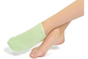 SUN & SIA SOURCE OF YOUR NATURAL BEAUTY Sun & Sia - Chaussettes Hydratantes SPA - Réutilisables - Soin Intense des Pieds Secs au Gel Actif - Enrichies aux Huiles de Jojoba, Olive, Lavande & Vitamine E - Semelles Antidérapantes - Vertes