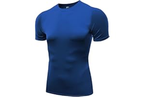 THE PURE BLUE Short-Sleeved Compression Tops for Men - Tight Fit Body Shaper T-Shirt and Base Layer. Moisture-Wicking Gym Clothes. Anti-Odour Fabric for Ultimate Performance and Comfort. 6 Colours. 6 Sizes.