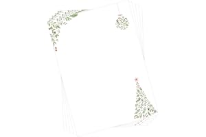 ZARTBESAITET.COM SCHÖNE PRODUKTE AUS PAPIER Lot de 20 feuilles de papier à lettre de Noël Format A4