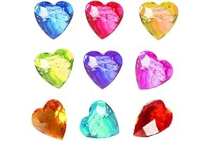 NLR FUN NLR [10piezas 4cm]Juguete de gema acrílica de Corazón para niños de gran tamaño, Búsqueda del tesoro pirata | Instructor de buceo | Favores de fiesta, Premios cumpleaños/Navidad/Semana Santa