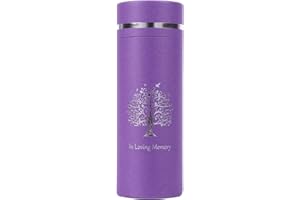 YOUDEAR MEMORIALS 22,7 kg kleine Baum des Lebens Öko-Streuurnen – biologisch abbaubare Streuröhre für Asche – Einäscherungsurnen für menschliche Asche – Urnen für Asche männlich weiblich (lila Baum (1er-Set)