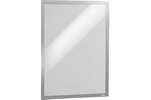 Durable 487323 Marco informativo Duraframe (A3, autoadhesivo con cierre magnético) 2 unidades, plata Marco informativo DURAFRAME A3