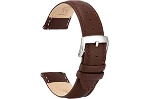 OTTOODY Bracelet de Montre en Cuir Libération Rapide 22mm 21mm 20mm 18mm 16mm, Qualité Bande Bracelet Montre en Cuir Véritable Remplacement pour Femme Homme, Montre & Montre Connectée