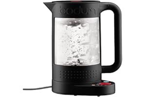 Bodum 11659-01EURO Bistro kuchenka elektryczna, z podwójnymi ściankami, z regulacją temperatury, tworzywo sztuczne, 19,5 x 23 x 26,5 cm, czarna