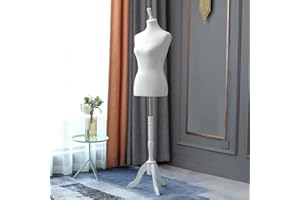 Loywe Schneiderpuppe Weiblich Schaufensterpuppe Damenbüste Schneiderbüste kleiderpuppe Büste Torso Gr.36/38 | 6016Weiß