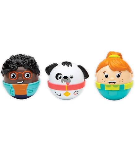 Magni Peppa Pig Weebles Figures, Chunky Moulded Figures, First Toy, Preschool Imaginative Play