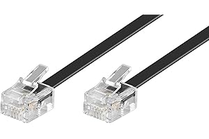 goobay 50320 Cable modular (2x conector RJ11, 4 polos, asignado) 15m, negro