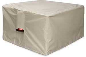 Porch Shield Fire Pit Cover - Waterproof 600D Heavy Duty Square Patio Fire Pit Table Cover Beige - 36 x 36 inch