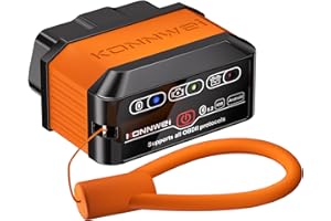 ‎KONNWEI KONNWEI OBD2 Diagnosegerät Bluetooth, Wireless Auto Diagnose Codeleser Scanner mit Netzschalter - OBD-II Diagnosewerkzeuge für iOS, Android and Windows, Motorsystem-Diagnosewerkzeuge
