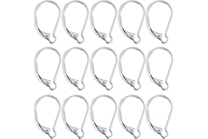 SUNNYCLUE 1 boîte 100pièces Boucles d'oreilles à Levier en 304 Acier Inoxydable Dormeuses, Résultats de Boucles d'oreilles à Levier, Crochet de Boucle d'oreille Arrière, Fil d'oreille Français