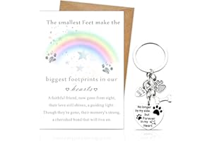 HBJSP Pet Memorial Gifts – Sympathy Card Loss of Dog with Keychain, Pet Bereavement Cards & Dog Memorial Keyring, Losing a Dog Gifts for Remembrance, Loss of a Dog Gift Set (Card + Envelope + Velvet Bag)