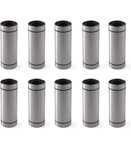 QUARKZMAN 2 Stück LM6LUU Linearlager 6mm Bohrung 12mm OD 35mm Länge Lineare Kugellager Doppelseitig Gummi Versiegelt Lagerstahl für CNC-Maschine 3D-Drucker Lebensmittelverpackungsmaschine