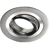 wonderlamp - Pack 10 - Recessed Spotlight Classic Round with GU10 Lamp Holder, Tilt Angle 30&deg;, 230V, Diameter 9.5 x 2.5 cm, A