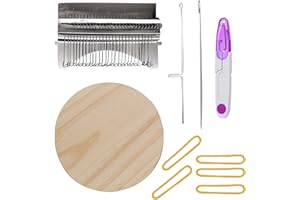 RRIGO Darning Loom Speedweve Typ Weave Tool, Kleines Weaving Loom Kit für Anfänger zum Reparieren von Jeans, Reparaturlöchern, DIY auf Kleidung Socken (14 Haken)