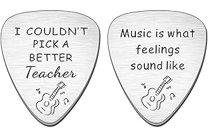 JMIMO Music Teacher Gifts Guitar Pick Thank You Teacher Gifts for Women Men Graduation Birthday Christmas Back to School - I Couldn't Pick A Better Teacher (2 Pcs)