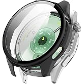 Huawei Watch Gt6 46mm ile Uyumlu Kasa Ve Ekran Koruyucu 360 Tam Koruma Silikon Kılıf (Siyah)