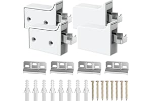 Mellbree 4 Stück hängeschrank halterung-Verstellbar Schrankaufhänger Wandhalterung，Maximale Tragfähigkeit 130 kg，Robuste Halterung für Küchen-, Bad- und Wohnzimmerschränke