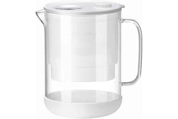 Waterdrop Verseuse Filtrante à Eau de 1,5L avec Filtre de 2 Mois, Certifié NSF 53&42&372, Réduit les PFOA/SPFOS, Chlore, Cadmium, Cuivre, Mercure, WD-PT-72W