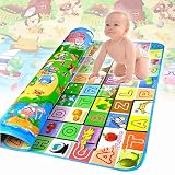 EMOTREE 200x180cm Baby / Kinder Spieldecke Krabbeldecke Spielmatte Spielteppich Bauernhof + Wörte